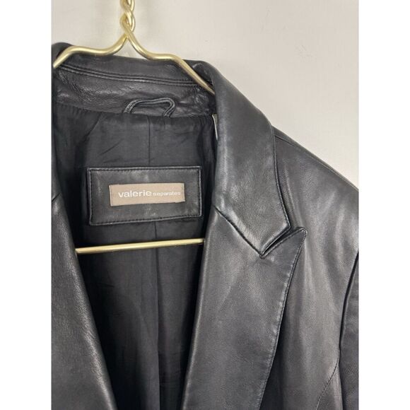 Valerie Stevens Women’s Leather Jacket Blazer Women’s Size XL Soft shell - Picture 4 of 4